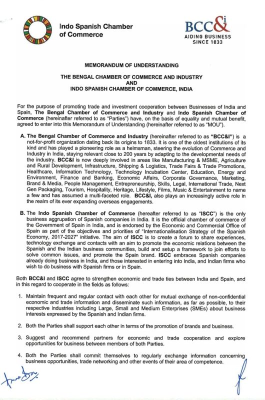 Mou signing ISCC vs Bengal Chamber of Commerce-images-0